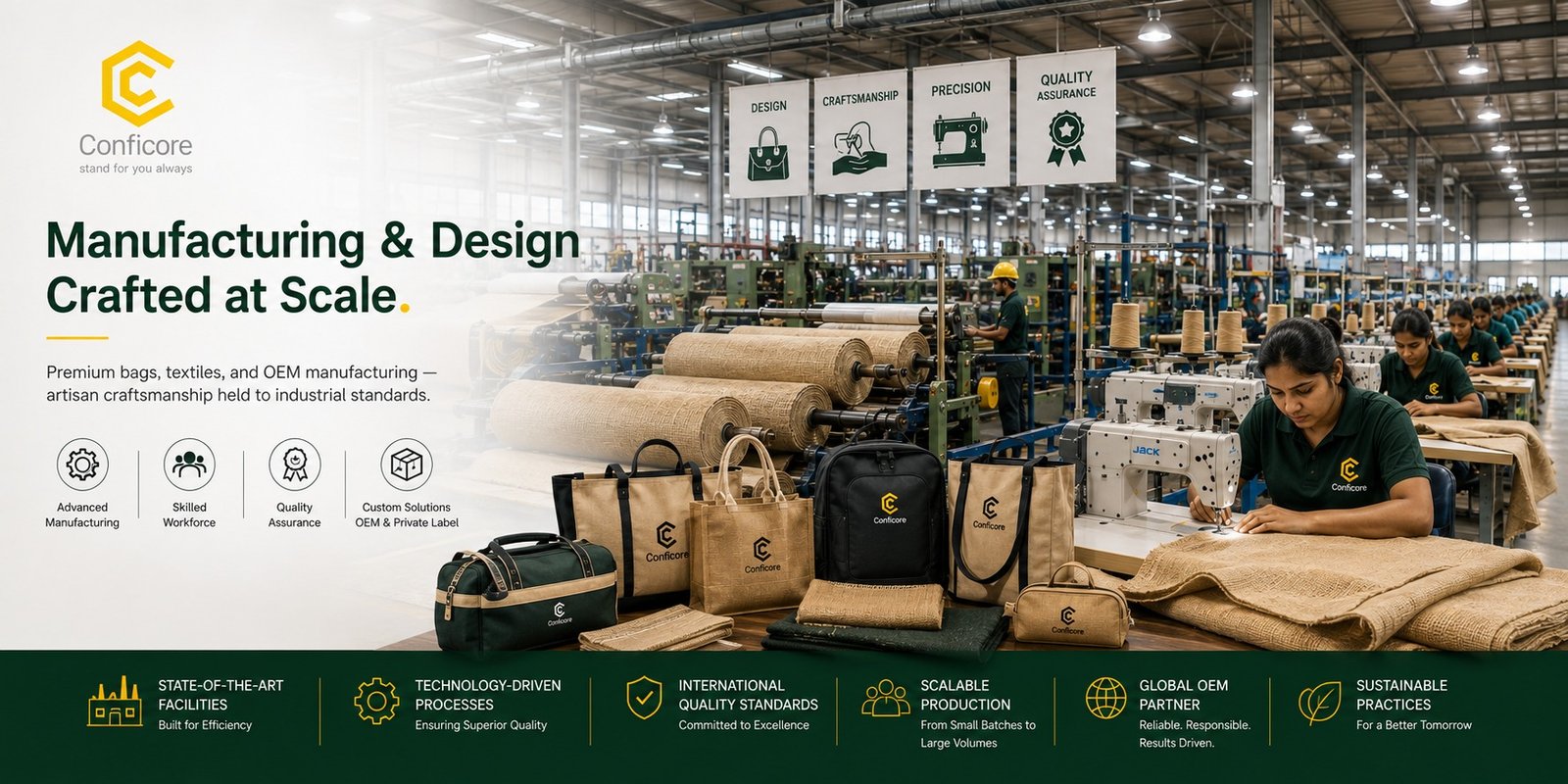 Manufacturing & Design — Crafted at Scale.